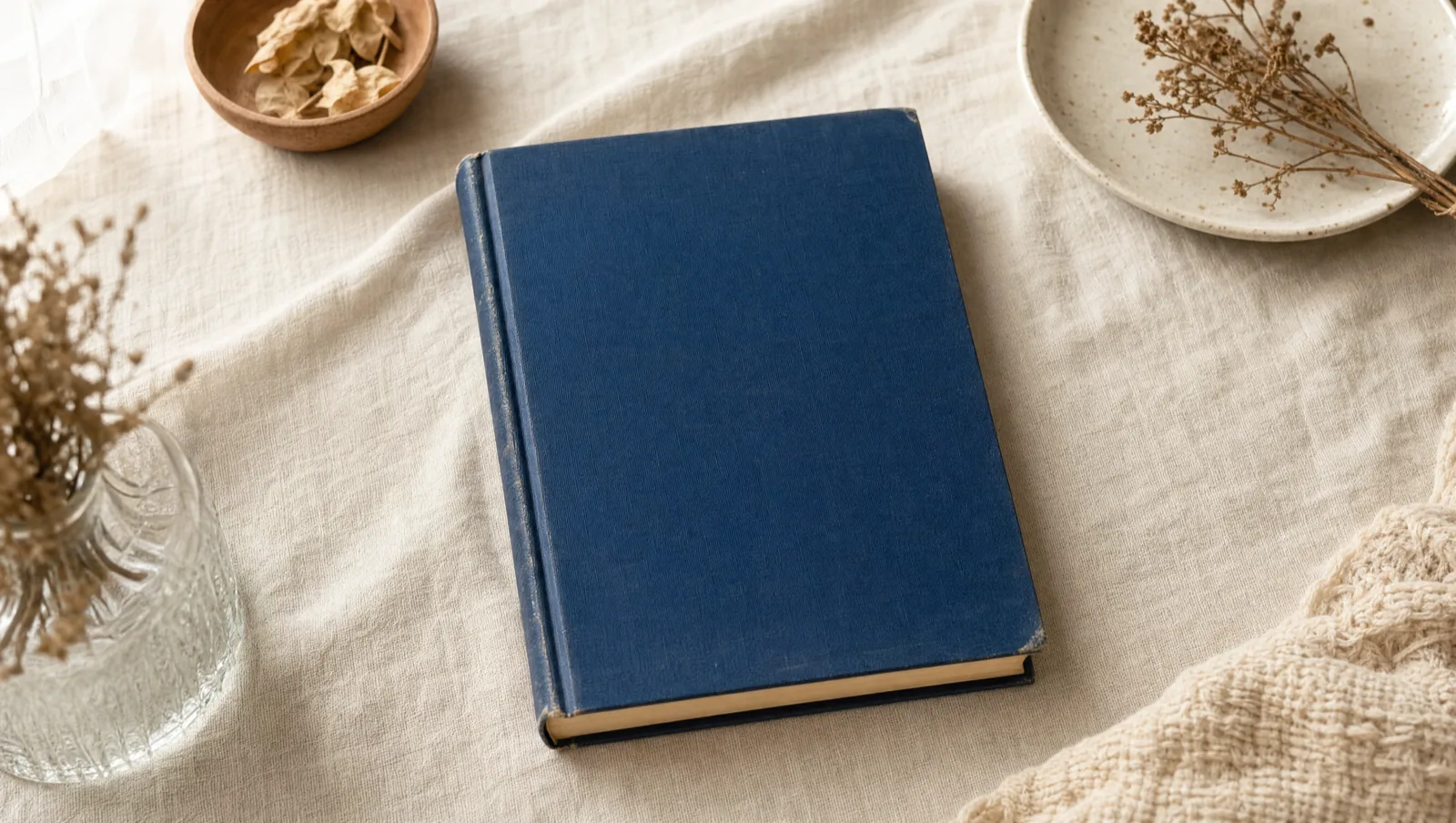 Studienbuch mit leichten Gebrauchsspuren — geschlossener dunkelblauer Einband mit feinen Kanten-Abnutzungen, Cover ansonsten intakt